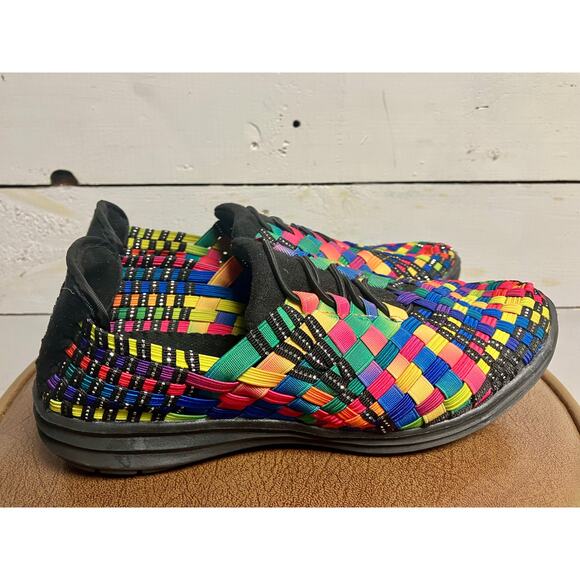 BM Bernie Basket Weave Rainbow Slip-on Shoes. - Picture 3 of 4